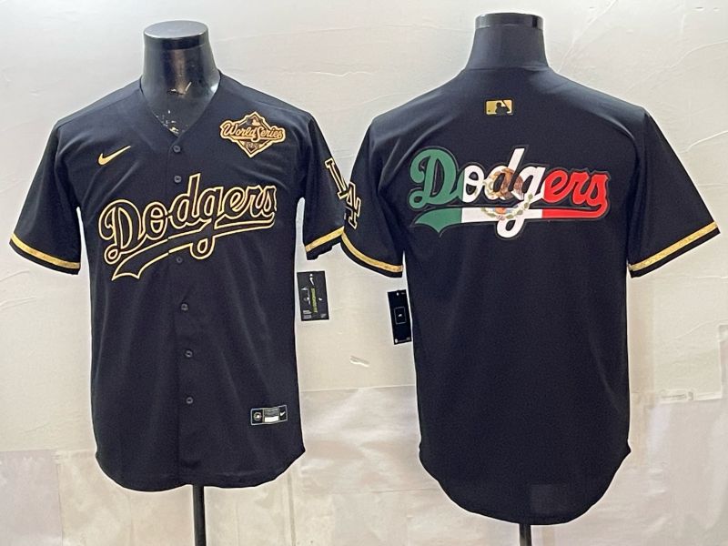 2026 Men Nike Los Angeles Dodgers Blank black gold Game MLB Jersey 0013